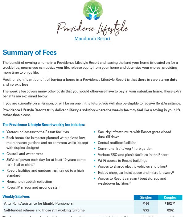 Summary Of Fees PDF